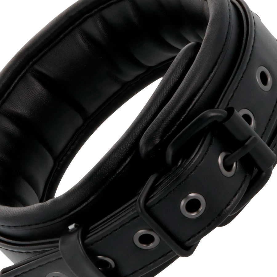 DARKNESS - MENOTTES ET COLLIER EN CUIR NOIR DARKNESS