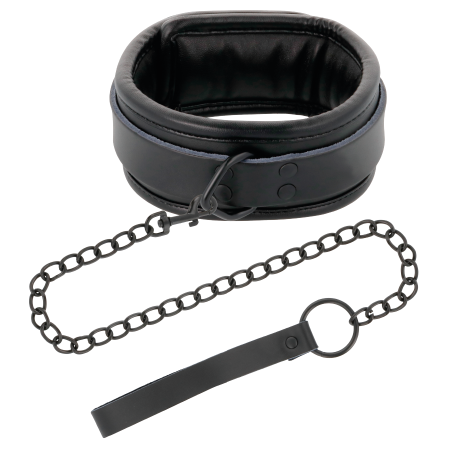 DARKNESS - MENOTTES ET COLLIER EN CUIR NOIR DARKNESS