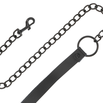 DARKNESS - MENOTTES ET COLLIER EN CUIR NOIR DARKNESS