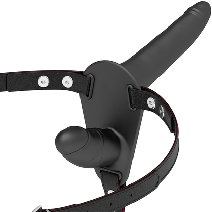 FETISH SUBMISSIVE HARNESS - DOUBLE PÉNÉTRATION NOIR FETISH SUBMISSIVE HARNESS