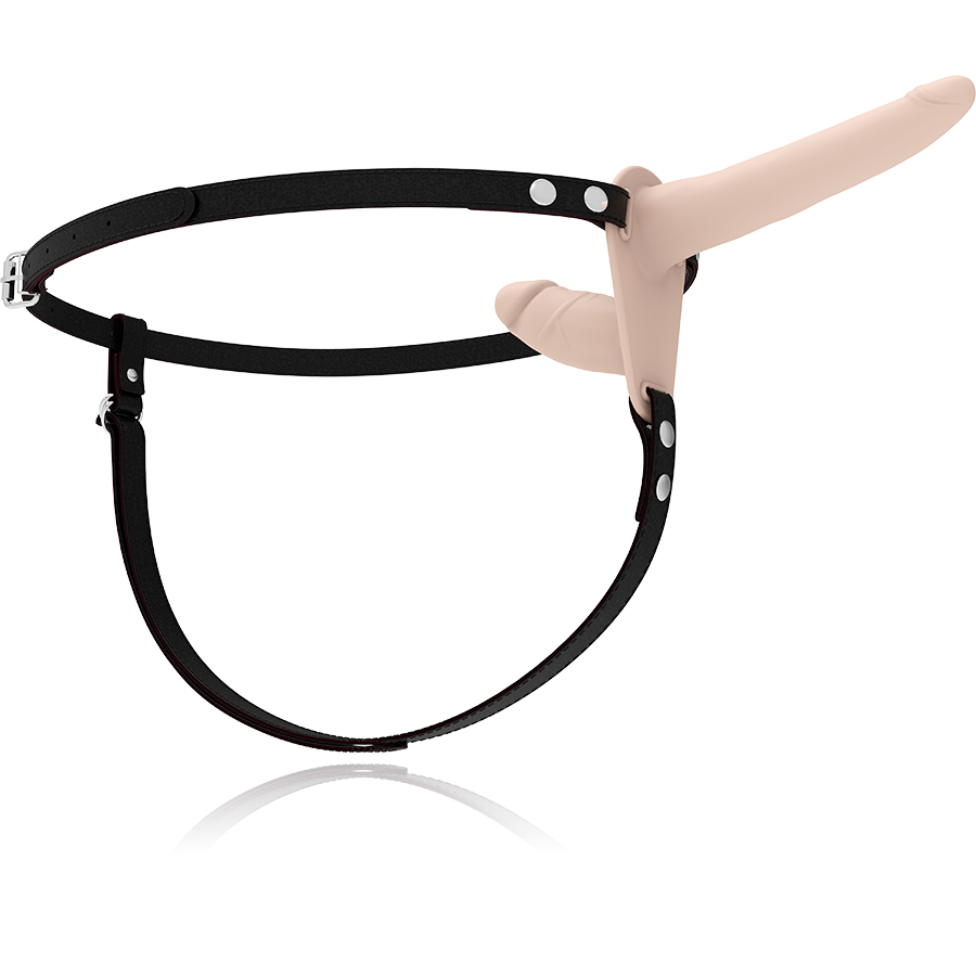 FETISH SUBMISSIVE HARNESS - VIBRATEUR FLESH UP DOUBLE PÉNÉTRATION FETISH SUBMISSIVE HARNESS