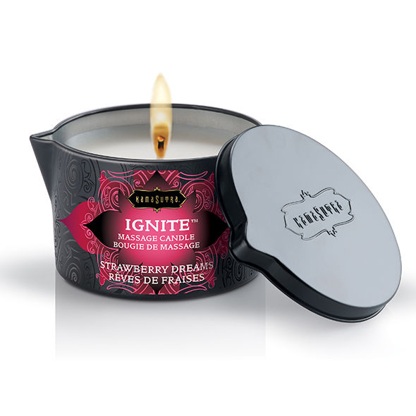KAMASUTRA - BOUGIE DE MASSAGE FRAISE RÊVES 170 GR KAMASUTRA COSMETICS