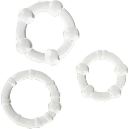 SEVEN CREATIONS - ENSEMBLE DE TROIS ANNEAUX PÉNIS TRANSPARENTS SEVEN CREATIONS
