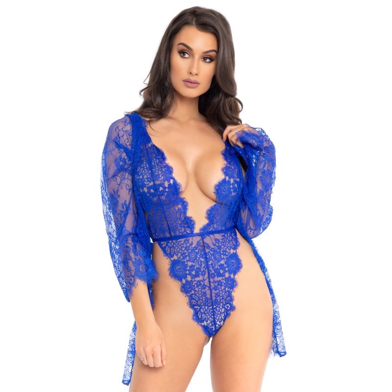 LEG AVENUE - TEDDY ET ROBE BLEU S LEG AVENUE TEDDIES