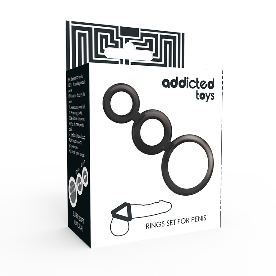 ADDICTED TOYS - ENSEMBLE DANNEAU POUR PÉNIS - FUMÉ ADDICTED TOYS