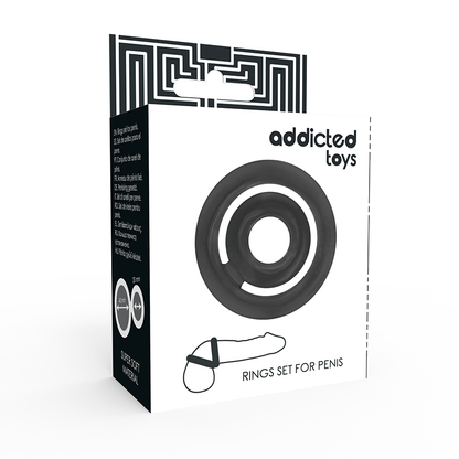 ADDICTED TOYS - POTENZ- C-RING PÉNIS NOIR ADDICTED TOYS