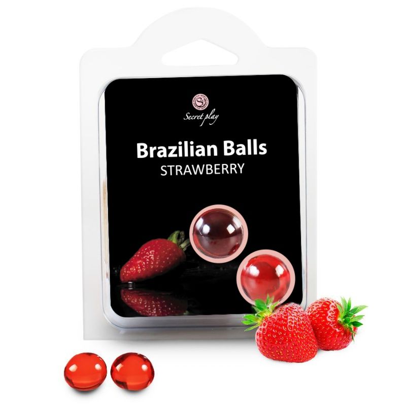 SECRETPLAY - 2 BOULES BRÉSILIENNES FRAISE SECRETPLAY COSMETIC