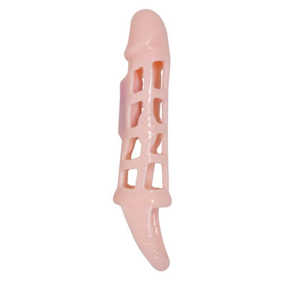 BAILE - COUVERTURE DEXTENSION DE PÉNIS AVEC VIBRATION ET SANGLE NATURELLE 13,5 CM BAILE FOR HIM