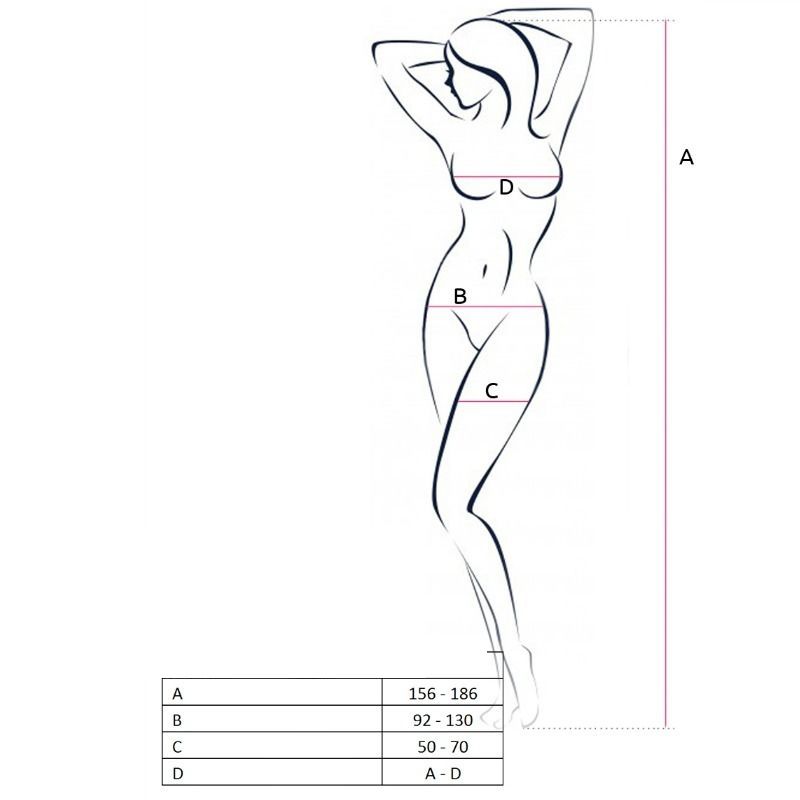 PASSION - FEMME BS053 BODYSTOCKING BLANC TAILLE UNIQUE PASSION WOMAN
