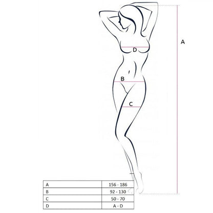 PASSION - FEMME BS057 BODYSTOCKING ROUGE TAILLE UNIQUE PASSION WOMAN