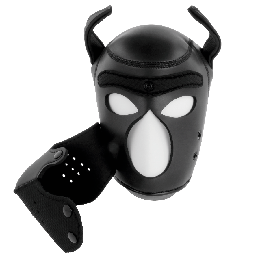 DARKNESS - MASQUE POUR CHIEN EN NÉOPRÈNE AVEC MUSEAU AMOVIBLE L DARKNESS BONDAGE