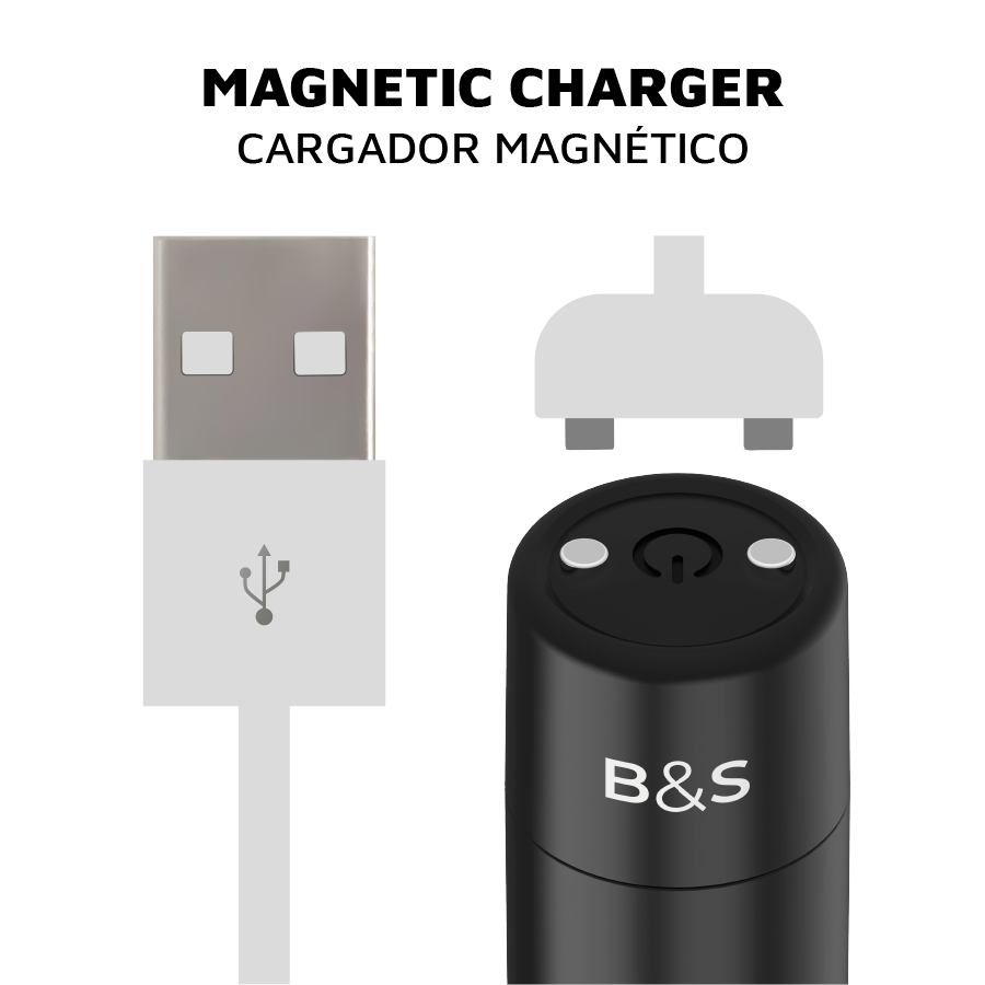 BLACK&SILVER - BALLE MAGNÉTIQUE VIBRANTE NOIRE KERNEX 2 BLACK&SILVER