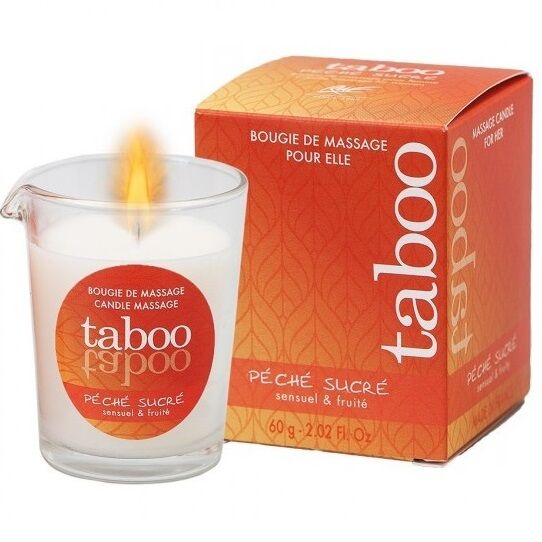 RUF - BOUGIE DE MASSAGE TABOO POUR SON ARÔME PECHE SUCRE NECTARINE RUF