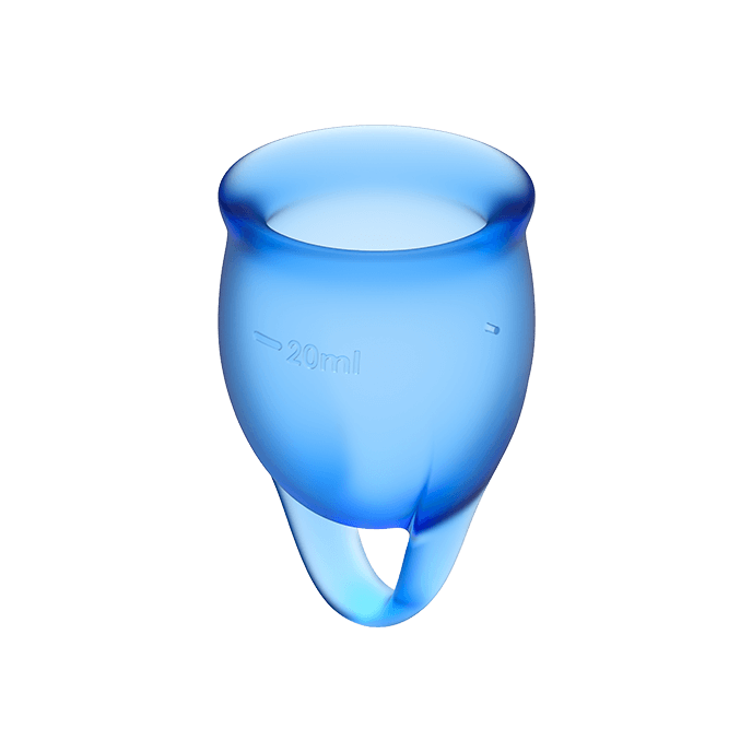 SATISFYER - COUPE MENSTRUELLE FEEL CONFIDENT BLEU FONCÉ 15 + 20 ML SATISFYER MENSTRUAL CUPS