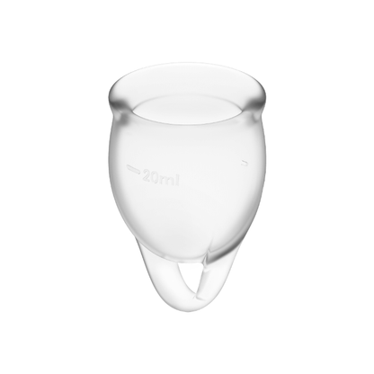 SATISFYER - COUPE MENSTRUELLE FEEL CONFIDENT TRANSPARENTE 15 + 20 ML SATISFYER MENSTRUAL CUPS