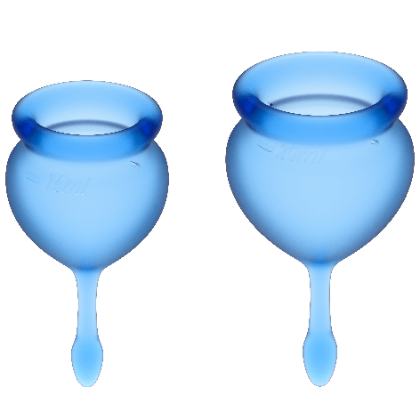 SATISFYER - COUPE MENSTRUELLE FEEL GOOD BLEU FONCÉ 15 + 20 ML SATISFYER MENSTRUAL CUPS