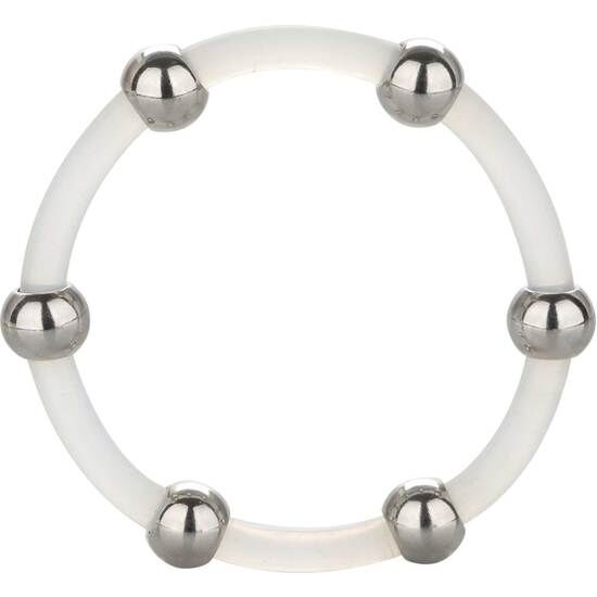 CALEXOTICS - BAGUE EN SILICONE PERLÉE ACIER XL CALEXOTICS