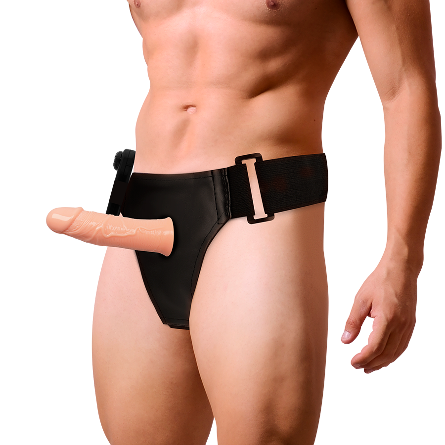 HARNESS ATTRACTION - GREGORY HOLLOW RNES AVEC VIBRATEUR 16.5 CM -O- 4.3 CM HARNESS ATTRACTION