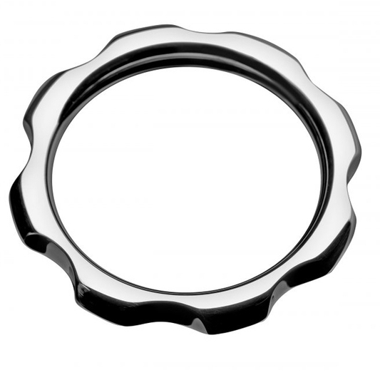 METAL HARD - ANNEAU DE TORQUE EN POUR PÉNIS ET TESTICULES 50MM METAL HARD