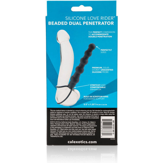 CALEXOTICS - PERLE DOUBLE PÉNÉTRATEUR NOIR CALEXOTICS