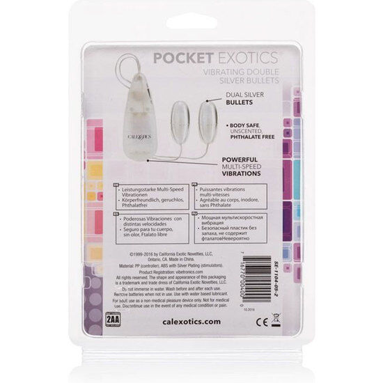CALEXOTICS - BALLES VIBRANTES DUO ARGENT CALEXOTICS