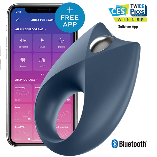 SATISFYER - APPLICATION PUISSANTE DE VIBRATEUR  UN ANNEAU ROYAL SATISFYER CONNECT