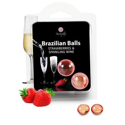 SECRETPLAY - ENSEMBLE DE BOULES BRÉSILIENNES  FRAISE ET CHAMPAGNE SECRETPLAY COSMETIC