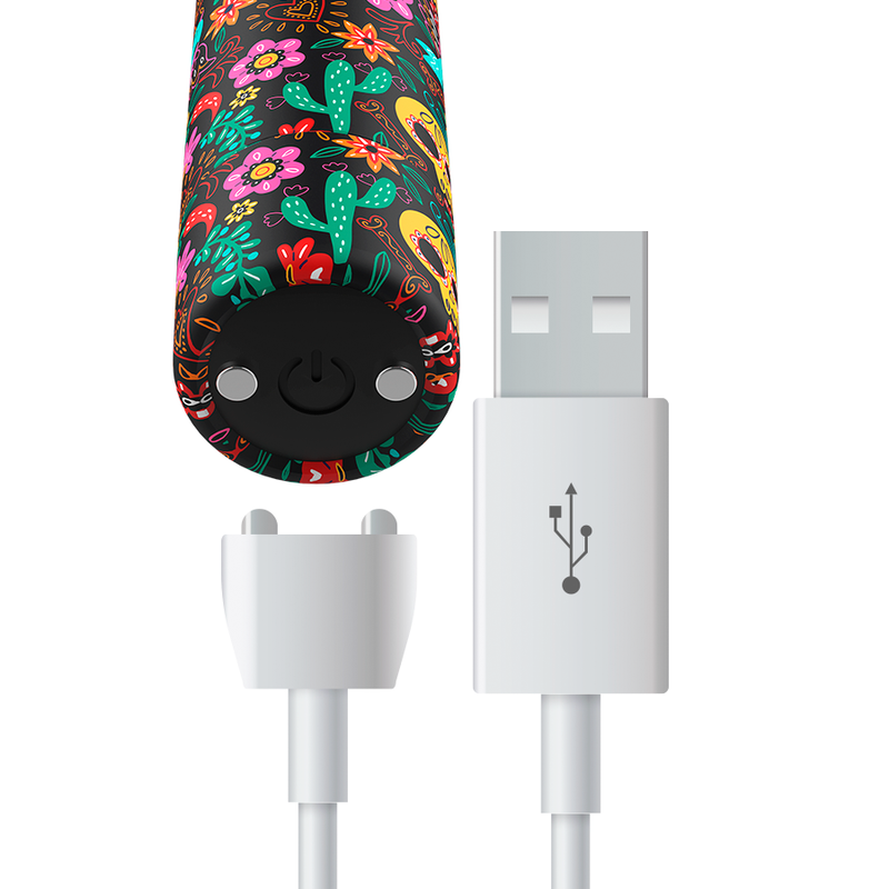 CUSTOM BULLETS - BULLETS PERSONNALISÉS RECHARGEABLE FLORAL 10 INTENSITIES CUSTOM BULLETS