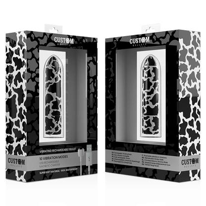 CUSTOM BULLETS - PERSONNALISÉS RECHARGEABLE VACHE 10 INTENSITIES CUSTOM BULLETS