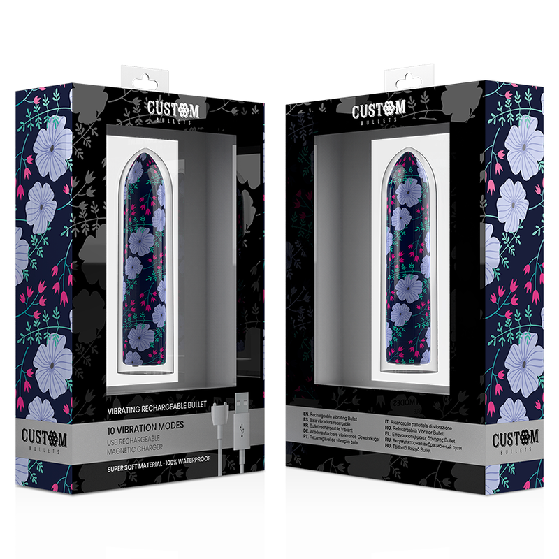 CUSTOM BULLETS - PERSONNALISÉS RECHARGEABLE PRINTEMPS 10 INTENSITIES CUSTOM BULLETS