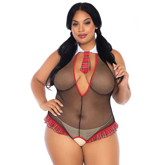 LEG AVENUE - ÉCOLIÈRE CROTHLESS FITNESS TEDDY GRANDE TAILLE LEG AVENUE TEDDIES