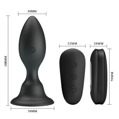 MR PLAY - PLUG ANAL AVEC TÉLÉCOMMANDE VIBRATION NOIRE MR PLAY