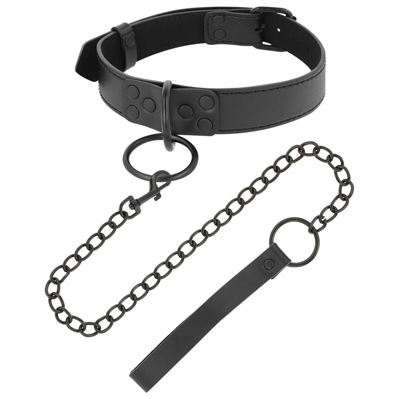 DARKNESS - COLLIER NOIR AVEC CHAÎNE DARKNESS BONDAGE