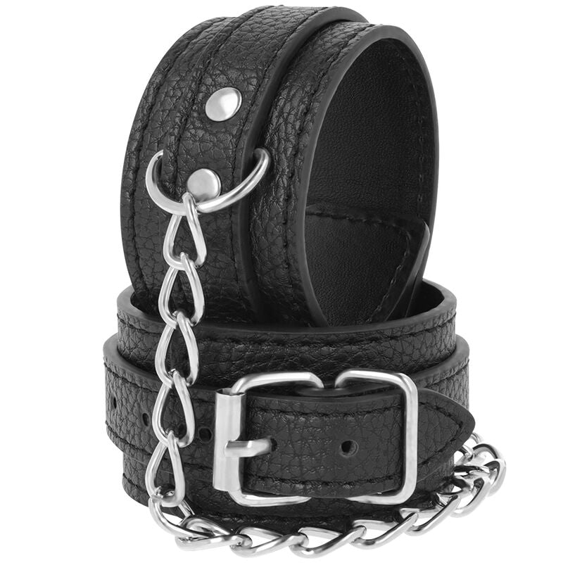 DARKNESS - MENOTTES EN CUIR TEXTURÉ NOIR DARKNESS BONDAGE