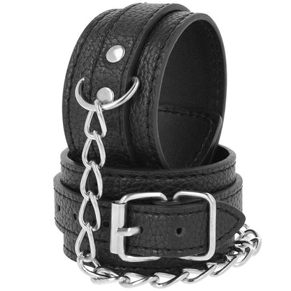 DARKNESS - MENOTTES EN CUIR TEXTURÉ NOIR DARKNESS BONDAGE