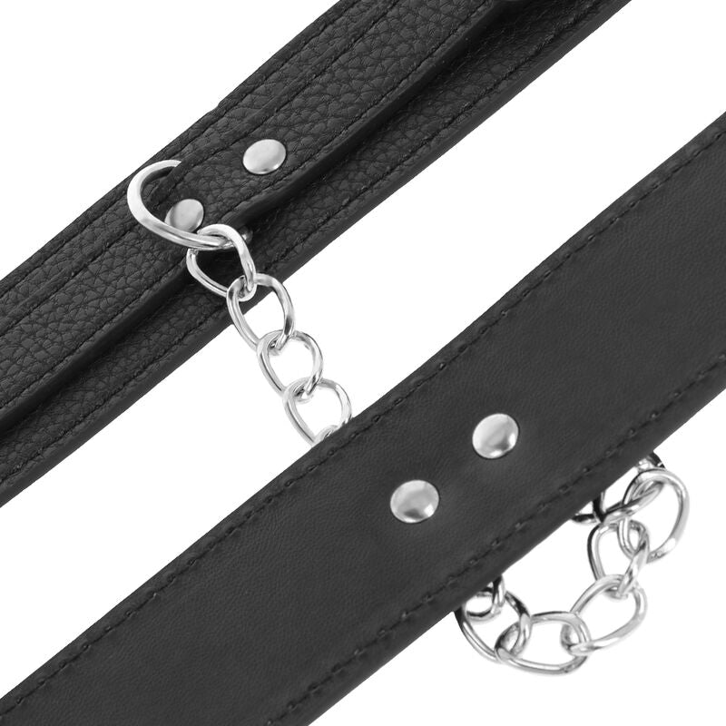 DARKNESS - MENOTTES EN CUIR TEXTURÉ NOIR DARKNESS BONDAGE