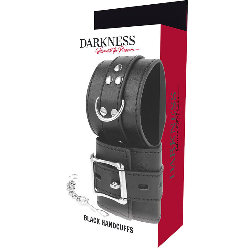 DARKNESS - MENOTTES EN CUIR NOIR DARKNESS BONDAGE