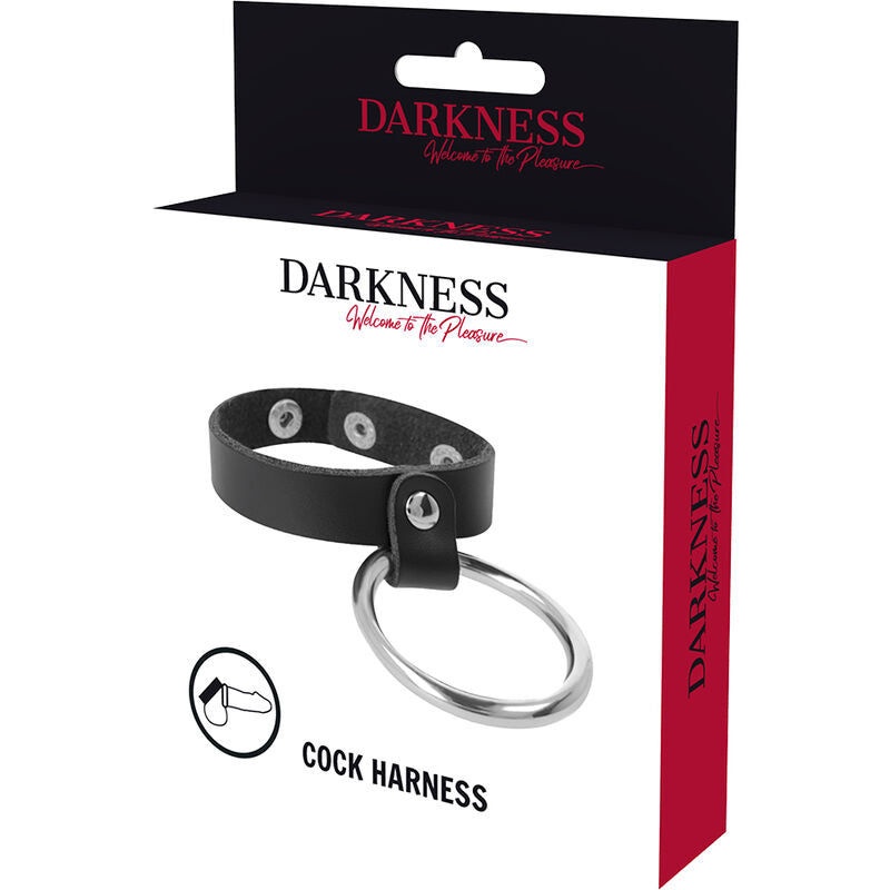 DARKNESS - ANNEAU MÉTALLIQUE POUR LE PÉNIS ET LES TESTICULES DARKNESS BONDAGE