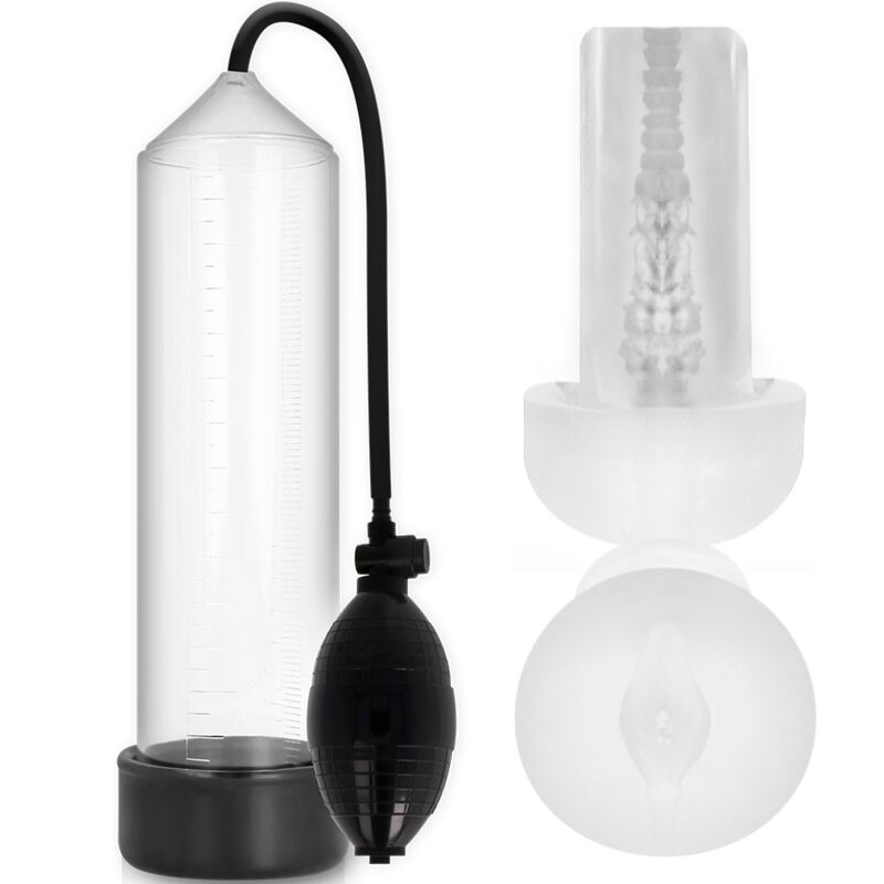 ACCRO À LA POMPE - RX3 TRANSPARENT AVEC MANCHON DE PLAISIR PUMP ADDICTED