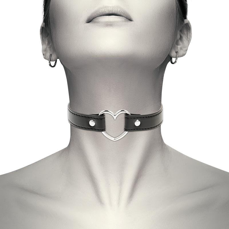 COQUETTE CHIC DESIRE - COLLIER CUIR VEGAN FEMME ACCESSOIRE COEUR COQUETTE ACCESSORIES