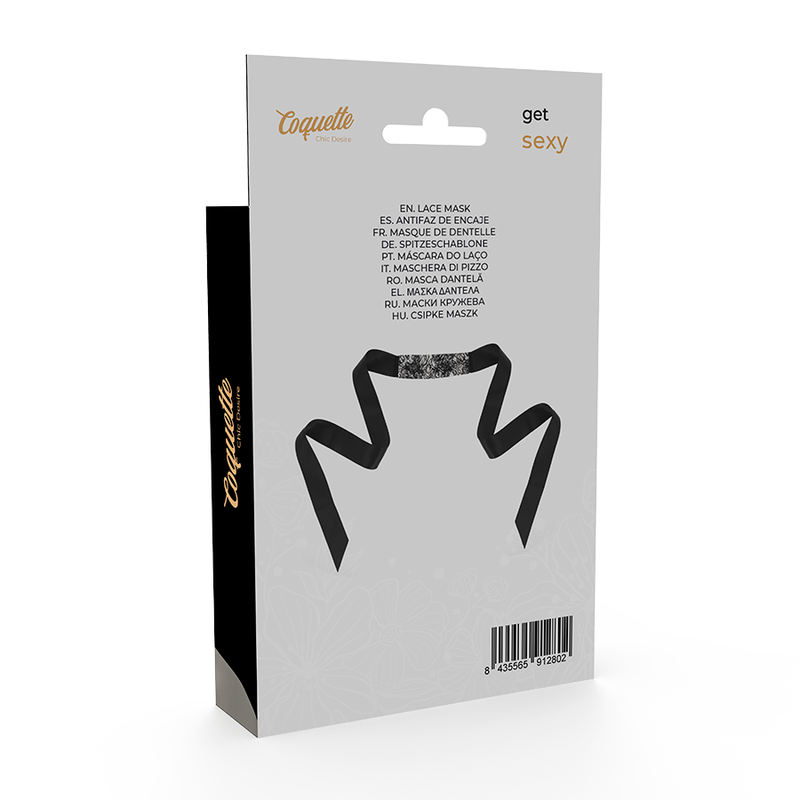 COQUETTE CHIC DESIRE - MASQUE EN DENTELLE NOIRE AVEC RUBAN COQUETTE ACCESSORIES