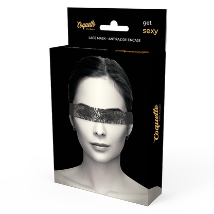 COQUETTE CHIC DESIRE - MASQUE EN DENTELLE NOIRE AVEC RUBAN COQUETTE ACCESSORIES