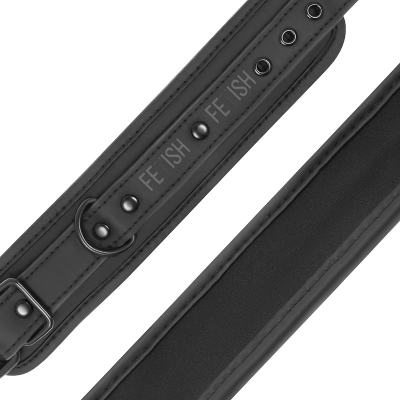 FETISH SUBMISSIVE - MENOTTES EN CUIR VÉGÉTALIEN AVEC DOUBLURE EN NOPRÈNE FETISH SUBMISSIVE BONDAGE