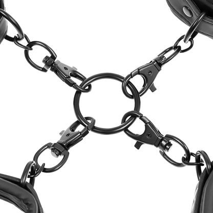 FETISH SUBMISSIVE - ENSEMBLE DE MENOTTES POUR MAINS ET CHEVILLES AVEC DOUBLURE EN NOPRÈNE FETISH SUBMISSIVE BONDAGE