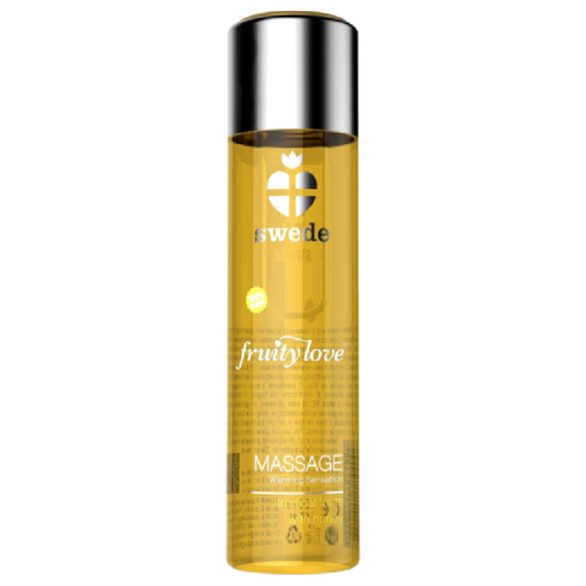 SWEDE - FRUITY LOVE HUILE DE MASSAGE EFFET CHAUFFANT FRUITÉ TROPICAL AU MIEL 120 ML. SWEDE