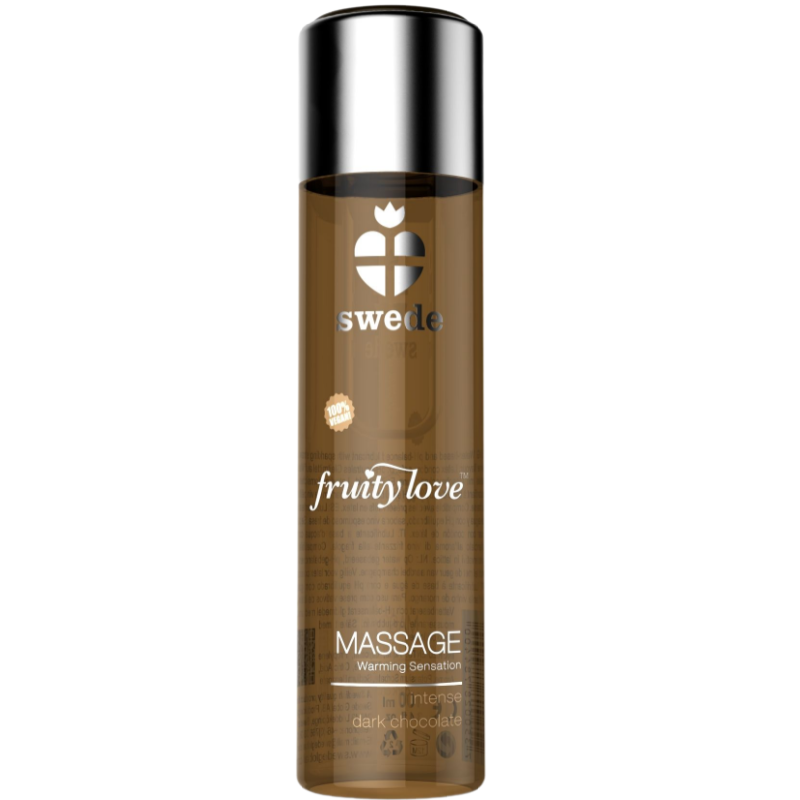 SWEDE - FRUITY LOVE HUILE DE MASSAGE EFFET CHAUFFANT CHOCOLAT NOIR INTENSE 120 ML SWEDE