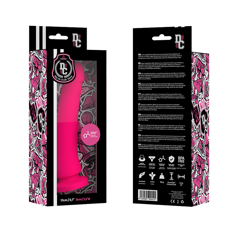 DELTA CLUB - TOYS GODE MÉDICAL SILICONE ROSE 17 CM -O- 3 CM DELTACLUB