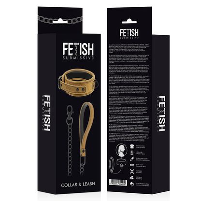 FETISH SUBMISSIVE ORIGIN - COLLIER CHAÎNE DOUBLÉE DE NÉOPRÈNE FETISH SUBMISSIVE ORIGIN