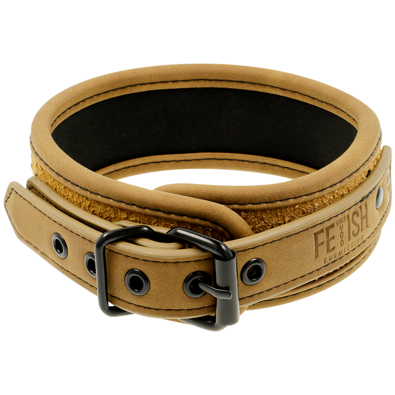 FETISH SUBMISSIVE ORIGIN - COLLIER CHAÎNE DOUBLÉE DE NÉOPRÈNE FETISH SUBMISSIVE ORIGIN