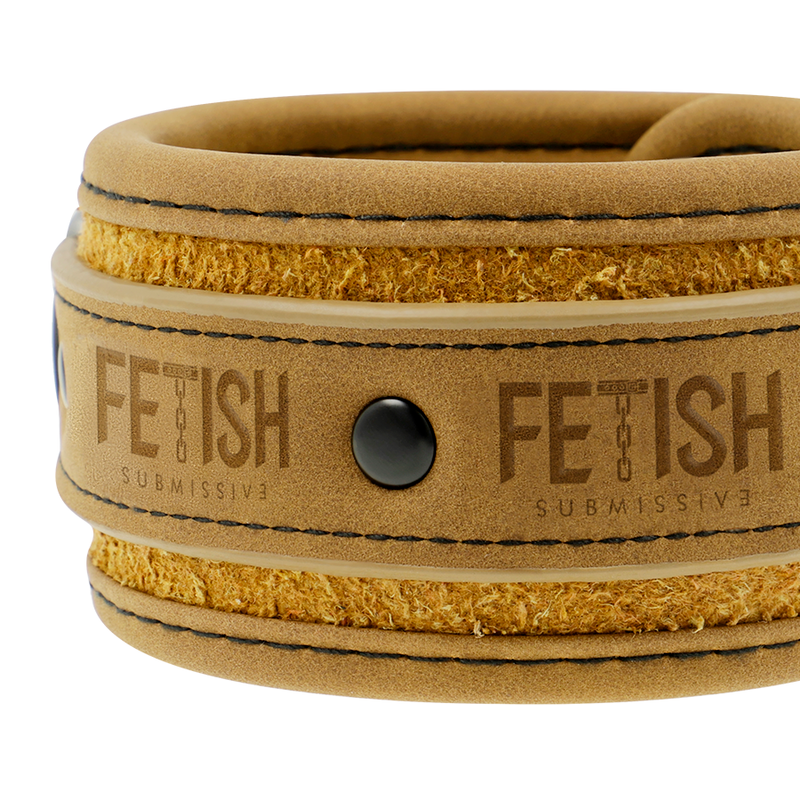 FETISH SUBMISSIVE ORIGEN - MENOTTES DE CHEVILLE EN CUIR VÉGÉTALIEN AVEC DOUBLURE EN NÉOPRÈNE FETISH SUBMISSIVE ORIGIN